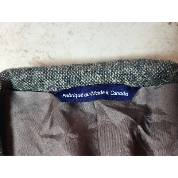 Bespoke Luca diMarco Tweed Olive Green Cashmere Blazer Cloth Ermengildo Zenga 46 - Picture 3 of 14